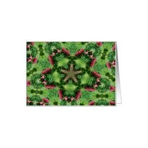  Pine Cones Kaleidoscope Flower Photo Blank Note Card Card 