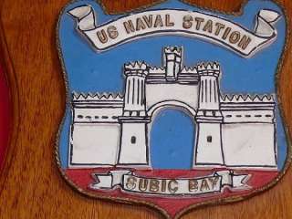 WW2 US NAVAL STATION SUBIC BAY CHAPLAINS WALL PLAQUE  