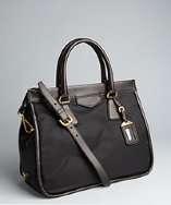 Prada black nylon and leather large convertible tote style# 320113301
