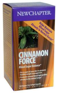 Cinnamon Force   120 Hexane Free softgels   New Chapter  