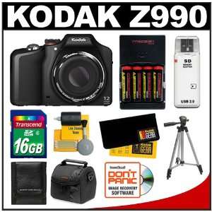  Kodak EasyShare Max Z990 Digital Camera (Black) with 30x 