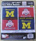 ohio state buckeyes michigan wolverines house divided 2 sided banner