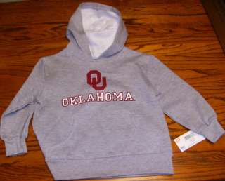 OU Oklahoma Sooners Gray Sweatshirt Hoodie Youth 10 12  