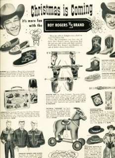 ROY ROGERS TOY CATALOG CHRISTMAS ART Vintage Ad 1955  