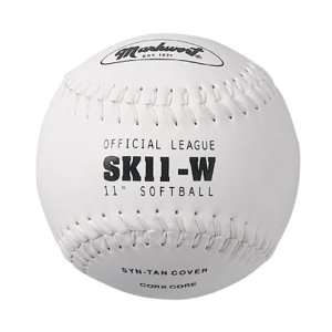  Markwort 11 Synthetic Leather Cover Softballs WHITE 11 ONE 