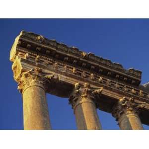 Huge Entablature on the Colums of Jupiter, Baalbek, Lebanon, Middle 