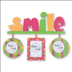  Smile Letters Wooden Word Art with Three Hanging Picture 