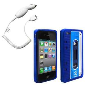 Cbus Wireless Dark Blue/Light Blue Flex Gel Cassette Tape Case / Skin 