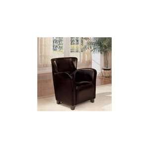  Coaster Accent Seating High Back Chair in Dark Brown 