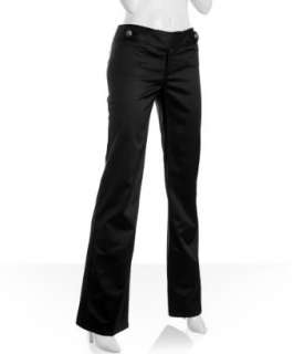 Nanette Lepore black cotton sateen twill Mike Todd trousers 