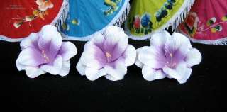 Saa Mulberry Paper Crafts   Large Violet Flowers 6 pcs  