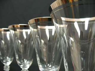 Silver Band Cordial Parfait Glasses 5 Dorothy Thorpe/Roly Poly/Eames 