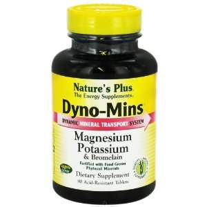 Natures Plus   Dyno Mins Magnesium, Potassium, Bromelain   90 Tablets 