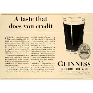   Beer Alcohol Beverage Drink Malt   Original Print Ad