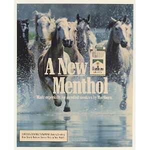  1988 Marlboro Lights New Menthol Cigarette White Horses 