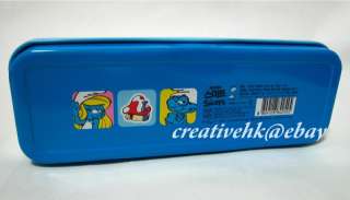 The Smurfs BRAINY Metal Pencil Box Case Stationery NEW  