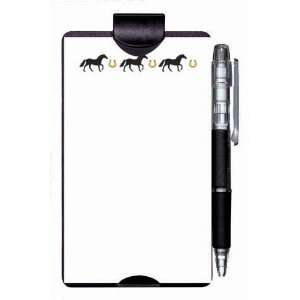  Horse AUTO NOTES memo pad notebook sun visor clip CAR 
