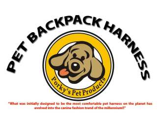   padded doggie backpack harness manufactured by porky s pet products