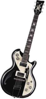 Italia Mondial Classic Electric Guitar in Black w/Case  