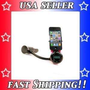 For iPhone PINK FM TRANSMITTER AUDIO RADIO ADAPTER KIT  