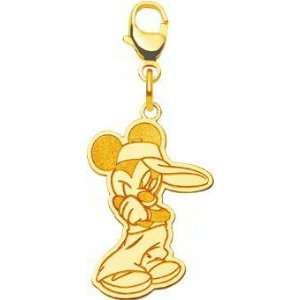  14K Gold Disney Mickey Mouse Lobster Clasp Charm Jewelry
