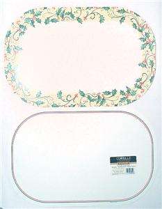 CORELLE HOLIDAY EDITION/ HOLLY IMPRESSIONS PLACEMATS  