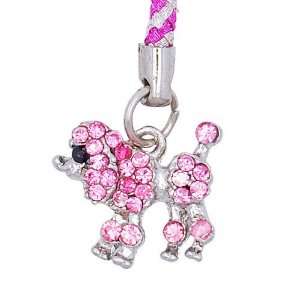  Cell / Mobile Phone / Camera Charm Strap (Pink Poodle 