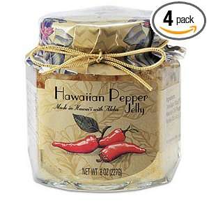 Island Plantations Hawaiian Pepper Jelly, 8 Ounce Jars (Pack of 4 
