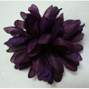  Eggplant Purple Mum Flower Hair Clip Beauty