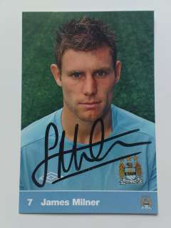 RARE Official James Milner Manchester City Man City Signed Club Card 