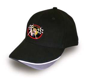 LADY LUCK HOT ROD BLACK BASEBALL CAP/HAT  