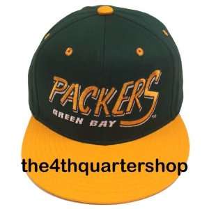  vintage NFL retro green bay packers big scripted snapback hat 