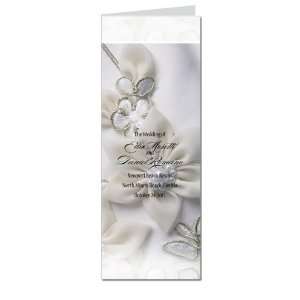  100 Wedding Programs   Pearl Flower Amore