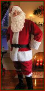 Stretch Velvet Santa Suit Costume Claus Clause Adult 897164864513 