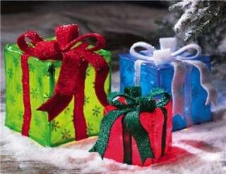 New Set Of 3 Lighted Gift Boxes  