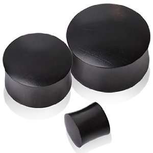Double Flared Black Arang Wood Saddle Plugs  2g (6.5mm)   Sold as a 