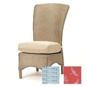   Armless Dining Chair With Dragonfly Coral Fabric Patio, Lawn & Garden