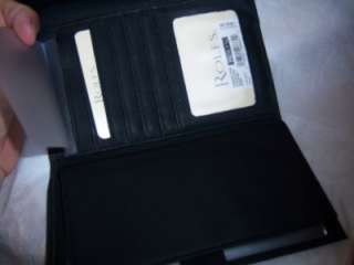 Rolfs Nostalgia Frame Checkbook Leather Wallet,Black  