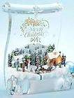   Battery Operated LED Lighted Winter Village Scene on Christmas Scroll