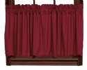   Check or Solid Window Curtain Panels, Swags, Tiers & Valances  