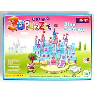  3D Puzzle   Blue Fortress, 29 pieces for ages 3 and up 