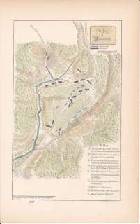 Hubbardton Vermont 1777 Revolutionary War Map H/Color  