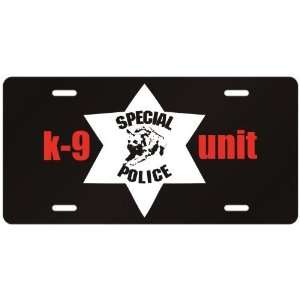  New  Border Terrier / K 9 Unit  License Plate Dog