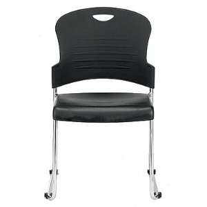 Eurotech Black Plastic Stack Side Chair