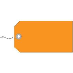    4 3/4 x 2 3/8 Orange Plastic Tags   Prewired