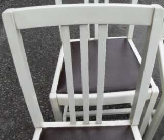 SET OF 4 1950s SHABBY CHIC DINING CHAIRS  