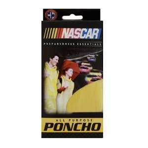  2 NASCAR All Purpose Ponchos Yellow w/Hoods 1sz Sports 