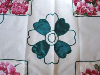 Ribbon Scroll Applique Fower Shower Curtain Polyester A  