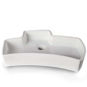   Jigsaw Vessel Porcelain Single Bowl Bathroom Sink