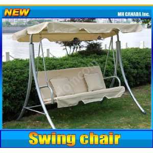   Swing Chair 3 Seater Hammock with Canopy Cover and Cushions New Patio